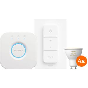 Philips Hue White Ambiance GU10 4er-Pack + Dimmer
