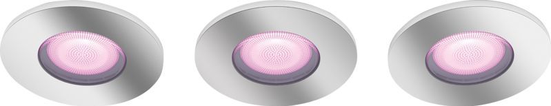 Philips Hue Xamento Badezimmer-Einbaustrahler White & Color Chrom 3er-Pack