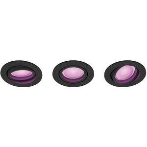 Philips Hue Centura Einbaustrahler White & Color Rund Schwarz Dreierpack