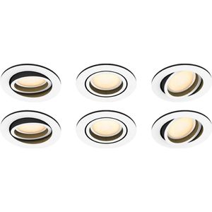 Philips Hue Milliskin Einbaustrahler White Ambiance - rund - Weiß - 6er-Pack