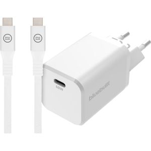 Universalladegerät BlueBuilt Power Delivery 65 W + USB-C-Ladekabel (2 m) Weiß