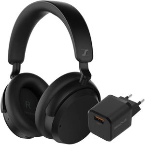 Sennheiser Accentum Wireless Schwarz + BlueBuilt Quick-Charge-Ladegerät mit USB-A-Port 18 W