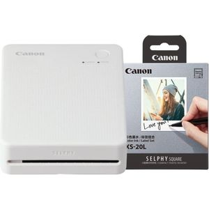 Canon SELPHY QX20 Weiß + Canon Papier XS-20L (20 Stück)