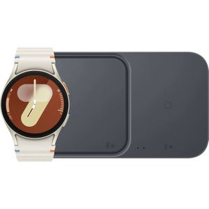 Samsung Galaxy Watch7 Creme 40 mm + Kabelloses Duo-Ladegerät