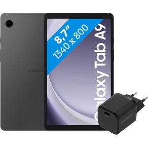 Samsung Galaxy Tab A9 8,7 Zoll 64GB Wi-Fi + 4G Grau + BlueBuilt Ladegerät
