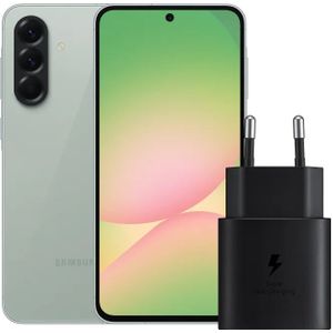 Samsung Galaxy A56 256GB Grün 5G + Samsung Ladegerät 25 Watt Schwarz