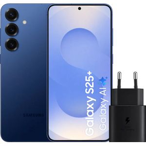 Samsung Galaxy S25 Plus 256GB Dunkelblau 5G + Samsung Ladegerät 25 Watt Schwarz