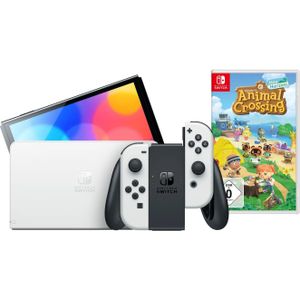 Nintendo Switch OLED Weiß + Animal Crossing New Horizons