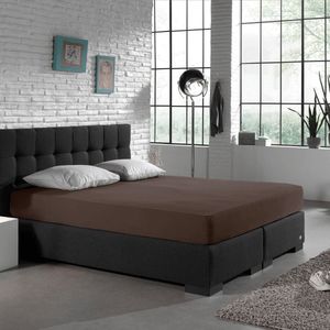 Spannbetttuch Single Jersey Tiefe Taupe - 160/180x200