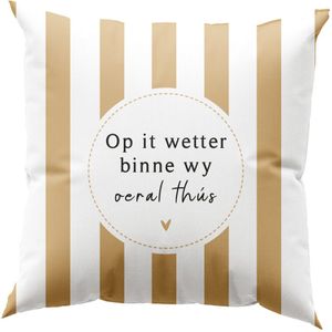 Krúskes Buitenkussen 'Op it wetter' - 40x40 cm