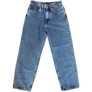 STEFANEL Damen Jeans aus Baumwolle moderne 5-Pocket-Style Denim-Hose mit geradem Bein im Washed-Look 2556 5287 3545237 Blau