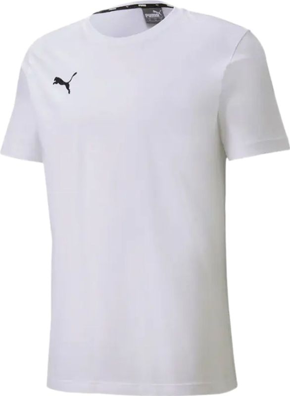PUMA TeamGoal 23 Jungen & Mädchen Sport-Shirt Baumwoll-Shirt mit Logo-Patch T-Shirt 656709 04 Weiß