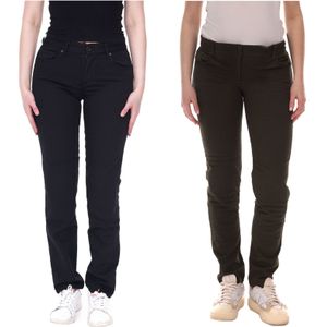 DAINESE Classic Slim Lady Tex Damen Motorrad-Hose mit Pro-Shape 2.0-Protektoren Motorrad-Jeans Motorsport-Hose 202755152 Schwarz oder Grün