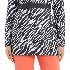 McKINLEY Isabel W Damen Ski-Rock schützender Rock mit AQUABASE Beschichtung im Zebra-Look 420206 915 Schwarz/Weiß