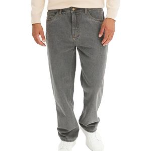 warmhaltende Herren Thermo-Jeans High-Waist Straight Leg Denim Hose im 5 Pocket Style 968534 Grau
