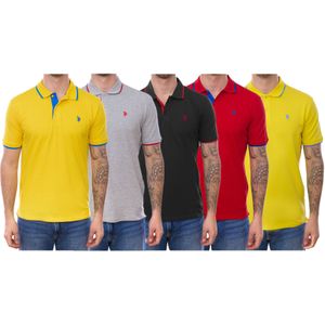 U.S. POLO ASSN. Herren Polo-Shirt Basic-Shirt Baumwoll-Shirt Kurzarm-Shirt in verschiedenen Farben
