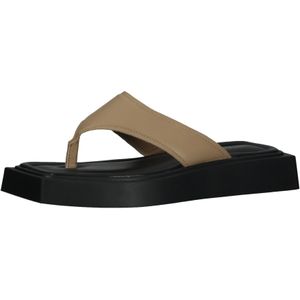 VAGABOND Damen Echtleder-Schuhe Zehentrenner Sommer-Schuhe 5336-201-08 Schwarz/Beige