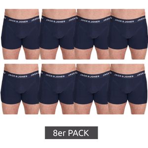 8er Pack JACK & JONES Herren Boxershorts atmungsaktive Baumwoll-Unterhose Unterwäsche meliert 12259926 Navy