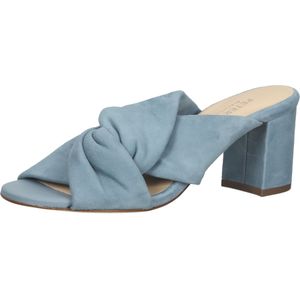 PETER KAISER Damen Pantolette Echtleder-Sandale mit geknotetem Riemen Sommer-Schuhe 06117-038 Hellblau