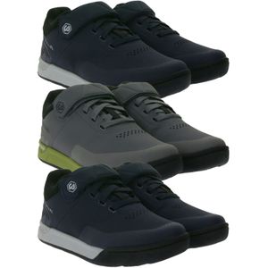 UNPARALLEL UP Link Damen oder Herren Fahrrad-Schuhe mit EVA-Sohle MTB-Schuhe vibrationsabsorbierende Sport-Sneaker mit OrthoLite Fahrrad-Sport mit Klettverschluss 291522 in Dunkelgrau/Grün oder Dunkelblau/Grau