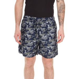 Pierre Cardin Herren Camouflage Schwimm-Hose Badehose Schwimm-Shorts LA203937 Blau/Khaki-Grün