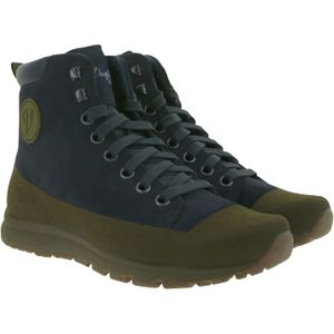 VASQUE Ascender Herren Wander-Schuhe mit Vibram Sohle nachhaltige Trekking-Schuhe mit Echtleder 07456M-7456 Dunkelblau/Grün
