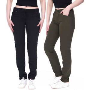 DAINESE Casual Regular Lady Tex Damen Motorrad-Hose mit Pro-Shape 2.0-Protektoren Motorrad-Jeans Motorsport-Hose 202755153 in Grün oder Schwarz