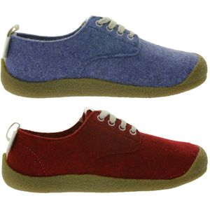 KEEN Mosey Derby Damen Filz-Schuhe nachhaltige Sneaker mit Eco Anti-Odor Schnür-Schuhe Rot oder Blau