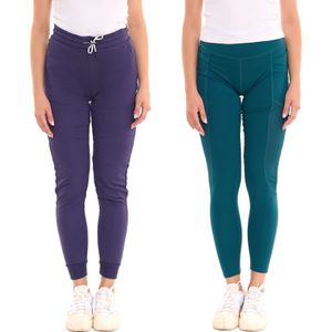 FAYN SPORTS Damen Leggings in Grün oder Jogginghose in Navy Trainings-Hosen
