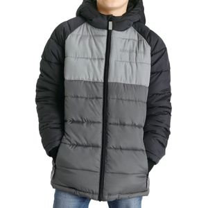 ALIFE AND KICKIN Kinder Winter-Jacke Jungen Jacke mit Kapuze Stepp-Jacke 83734424 Dunkelgrau/Schwarz