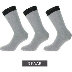 3 Paar MENS WORK SOCKS Arbeits-Socken Baumwoll-Socken Work-Socken lange Socken MWS-21002 Grau