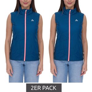 2er Pack McKINLEY Sansa HYB VST W Damen Weste leicht wasserabweisende Stepp-Weste mit PRIMALOFT-Wattierung 419862 510 Blau