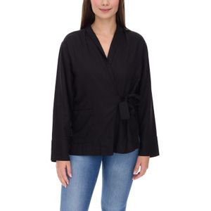 OTTO Damen Business-Blazer mit Bindeband Basic-Jacke Wickel-Jacke Anzug-Jacke 66126730 Schwarz