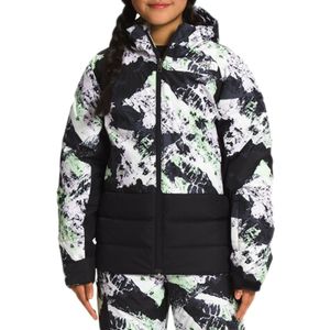 THE NORTH FACE Pallie Daunen-Jacke Winter-Jacke für Mädchen mit DWR-Beschichtung Schnee-Jacke im Allover-Print NF0A7UN599D Schwarz/Grün/Weiß