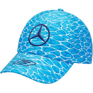 Mercedes-Benz AMG PETRONAS GR63 verstellbare Sommer-Cap mit Wasser-Optik OneSize 701222316 001 Blau/Weiß