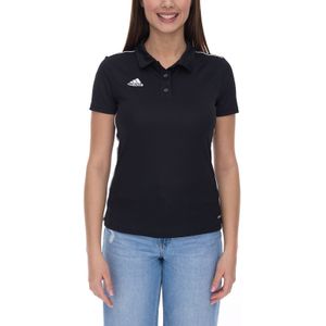 adidas Core 18 Damen Polo-Shirt Kurzarm-Shirt mit AEROREADY-Technologie Alltags-Shirt CE9039 Schwarz/Weiß