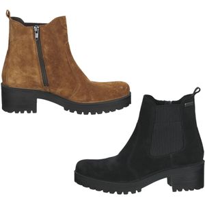 bama Stiefelette Damen Echtleder-Schuhe Chelsea-Boots wasserabweisend mit bama-tex 10850 Braun oder Schwarz