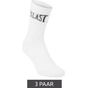 3 Paar EVERLAST Herren Sport-Socken mit Baumwollanteil lange Strümpfe OEKO-TEX Standard 100 EVL/1/TENX3/PBL Weiß