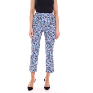 Aniston CASUAL Damen 7/8-Hose lässige Sommer-Hose mit Blümchen-Muster 17521410 Blau