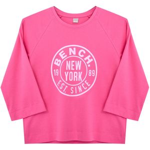 Bench. Kinder T-Shirt für Mädchen mit 3/4 Arm Rundhals-Shirt mit großem Marken-Print 31153133 Pink
