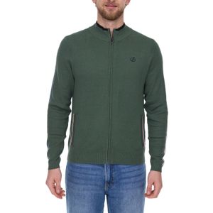 DARE 2b Dutiful II FullZip Herren Strickjacke Jacke mit Streifendetails DMK315_DDH Grün