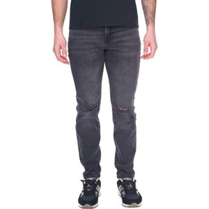 Denim Project Herren Jeans nachhaltige Slim Fit Hose im Destroyed-Look Baumwoll-Hose DP-10022-106 281 Schwarz
