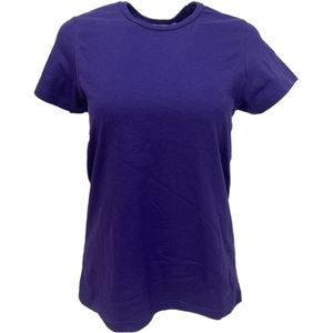 WORXWEAR Damen T-Shirt modisches Rundhals-Shirt mit 180gsm Kurzarm-Shirt Violett