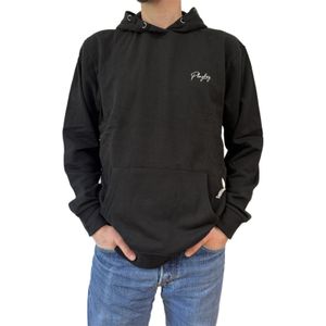 PLAYBOY Herren Baumwoll-Pullover Langarm-Shirt mit Kapuze Hoodie Schwarz