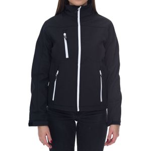 SANTINO Damen wasserabweisende Softshell-Jacke Outdoor-Jacke Alltags-Jacke 1018505 Schwarz