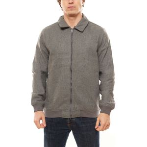 !SOLID Leonel Herren Übergangs-Jacke mit Stehkragen Bomberjacke mit abnehmbaren Teddy-Fell 21300660-ME1802011 Grau