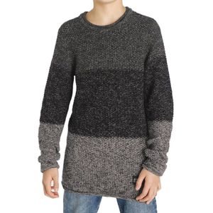 ALIFE AND KICKIN Pullover weicher Kinder Strick-Pulli in Blockstreifenoptik Alltags-Pullover 35063411 Grau