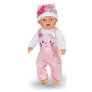 BABY Born Katten Onesie roze met muts 43cm