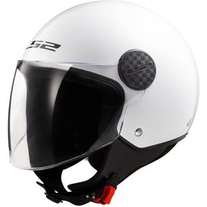 LS2 OF558 Sphere II Solid Gloss White Jet Helm Maat M