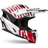 Airoh Twist 3 Thunder Rood Wit Offroad Helm Maat XL